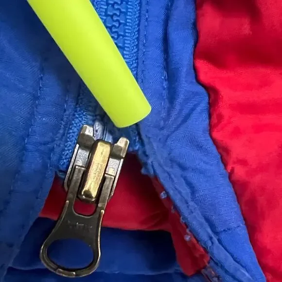 🔥🏈 Vintage NEW YORK GIANTS NFL Apex One Parka Puffer Jacket Blue/Red Sz M - GU